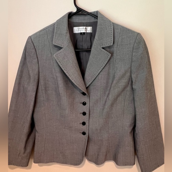 Tahari ASL Gray two piece skirt suit - Picture 3 of 4